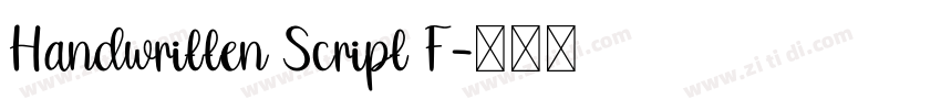 Handwritten Script F字体转换